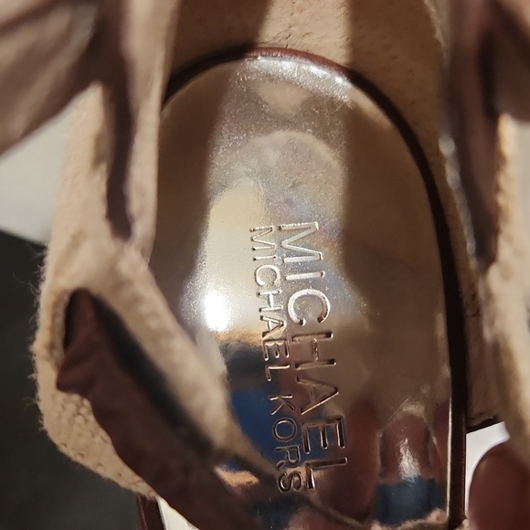 MICHAEL KORS Brown and Tan Women's Heels - Picture 3 of 8